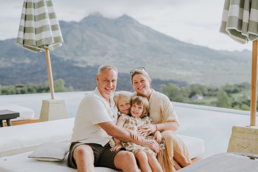 Professional family photography at Desa Oculus Kintamani Bali.