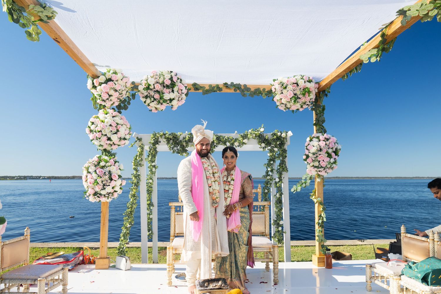 Indian bride and bridesmaids portrait Orlando wedding photographer