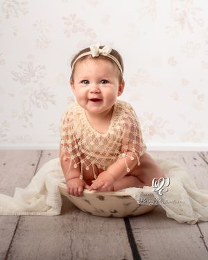 smiling baby girl sitter session photoshoot Lexington, SC; best children's photographer Lexington, SC