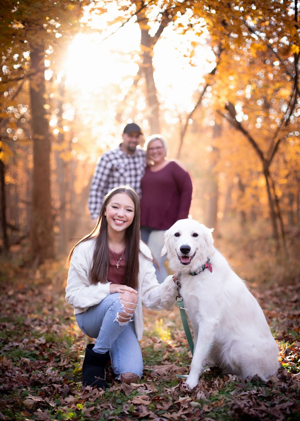 family photographer outdoors natural light fall Jessica Roth Photography Janesville Wisconsin Professional Photographer dogs welcome