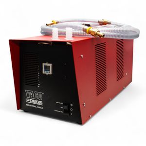 Professional red and black alternating current plasma cutting machine shown from multiple angles on a white background.