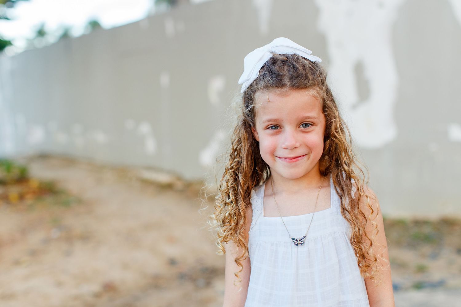 Portrait of a girl on the beach. San Juan, Puerto Rico.