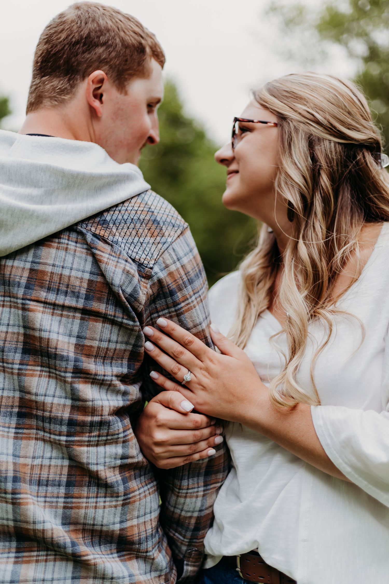 woodsy rustic engagement