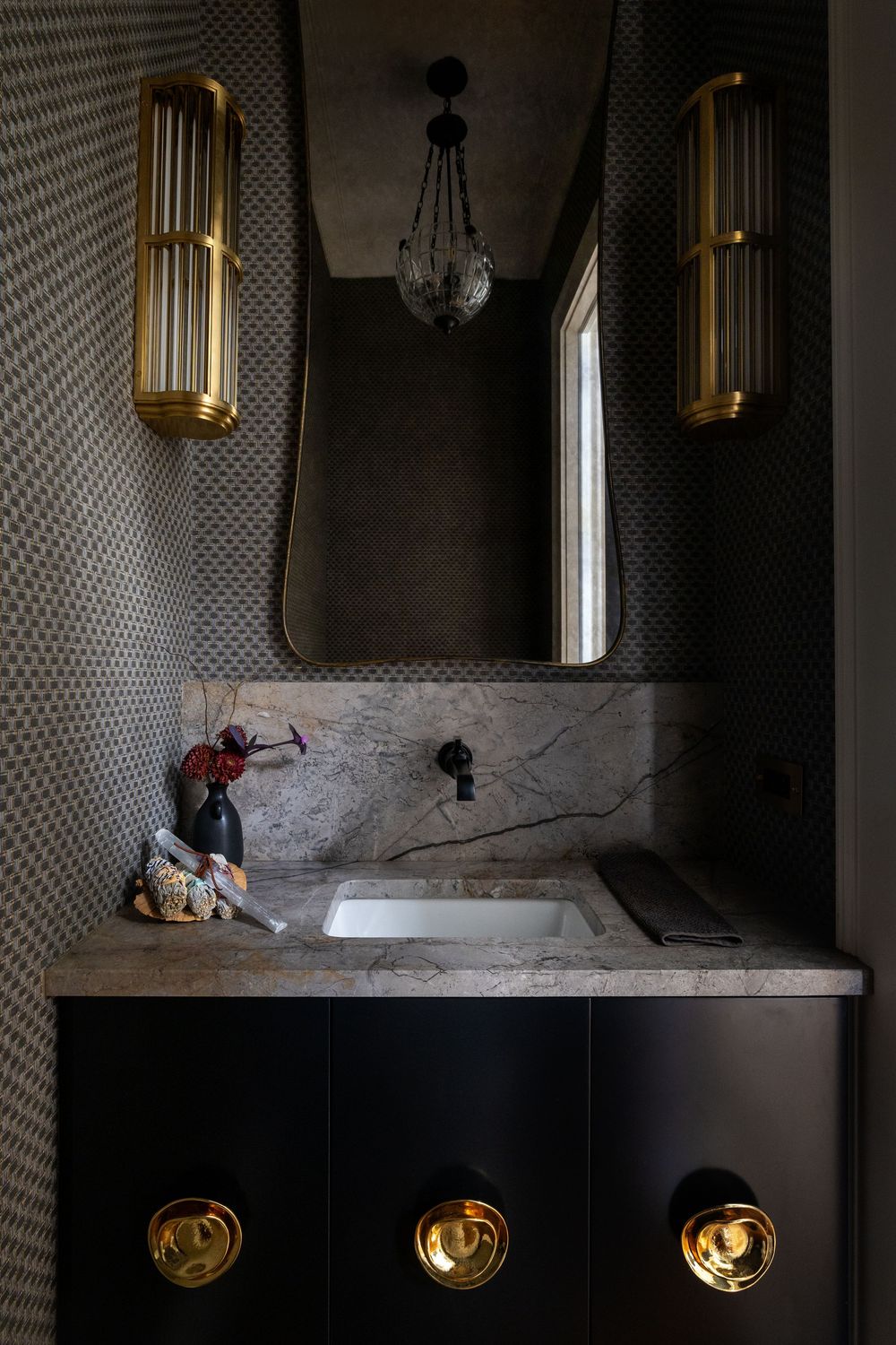 Modern powder room by Christie Hines Design