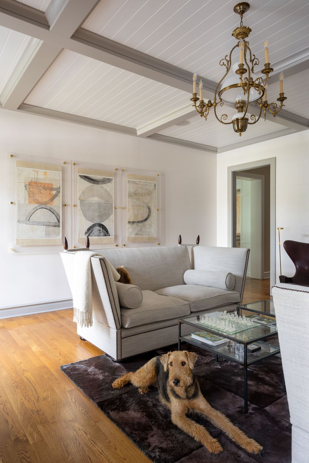 Formal living room in Hinsdale by Christie Hines Design