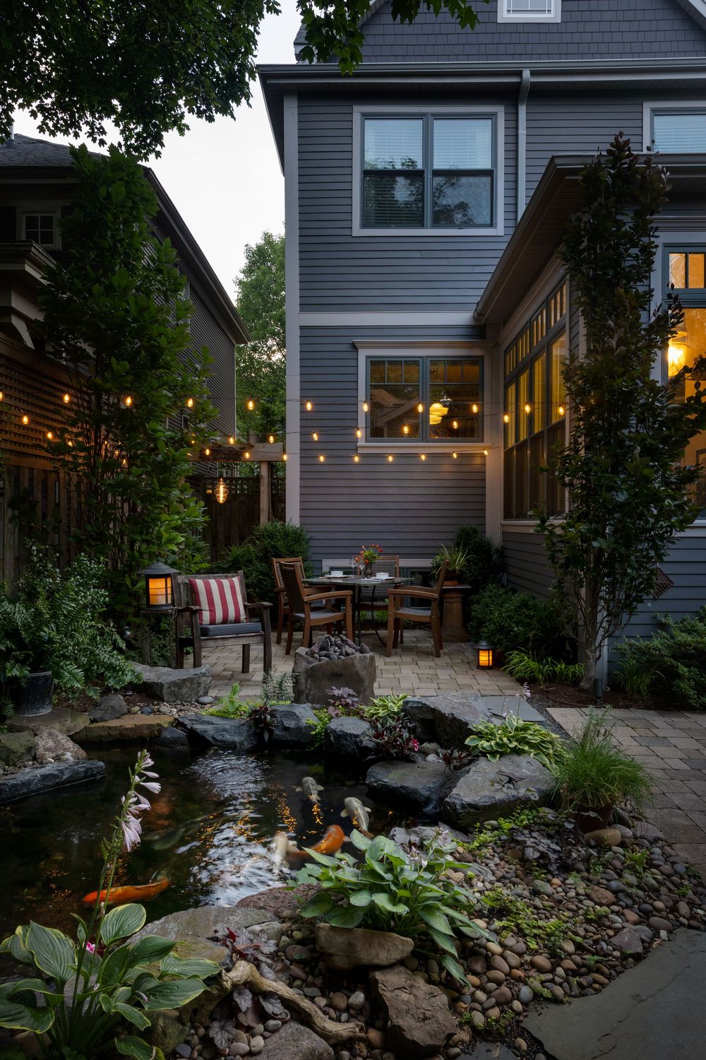 Addition and urban oasis of a Victorian house in Andersonville Chicago by Wolfson Deign Build