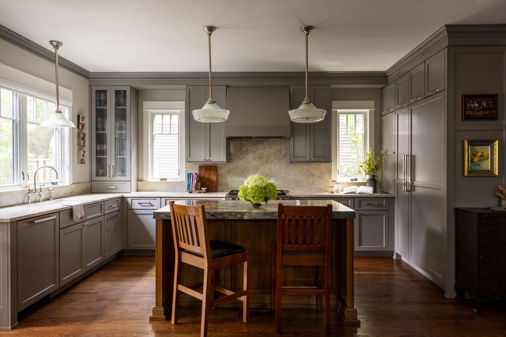 Warm and traditional kitchen renovation in a Victorian House in Andersonville in Chicago by Wolfson Design Build