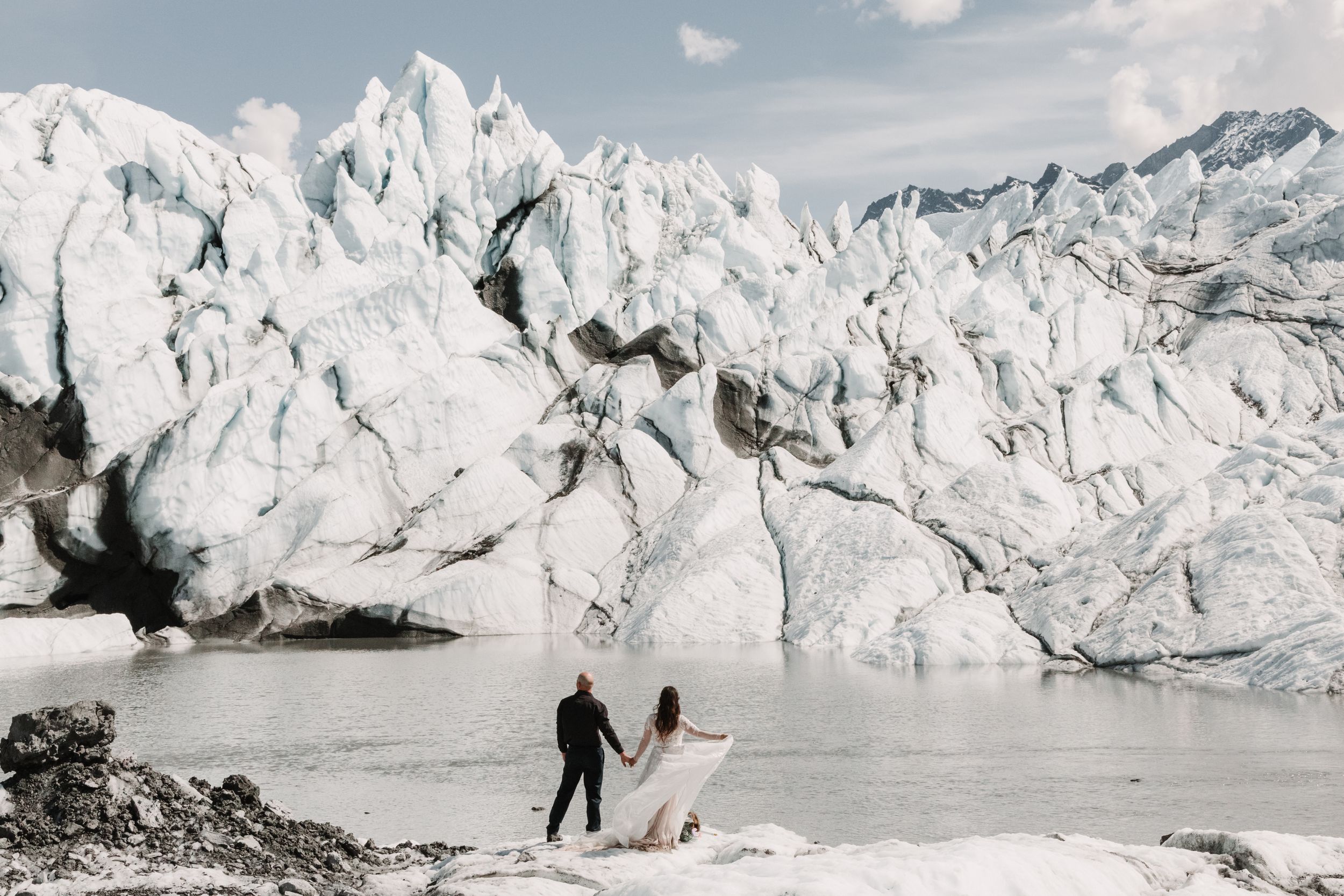adventurous elopement ceremony by a lakeside in Grand Teton