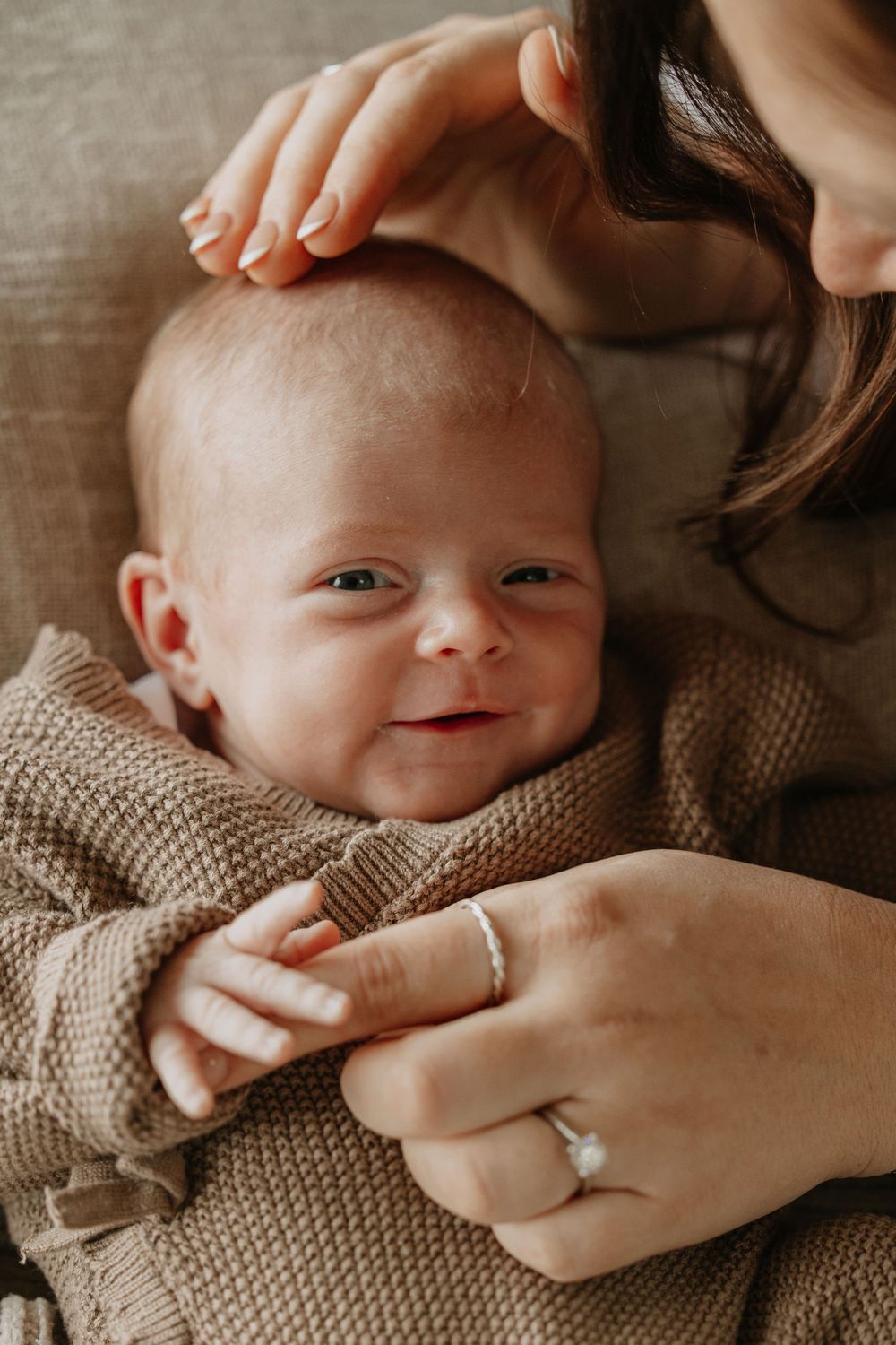 Emotional newborn photoshoot in home in Kent