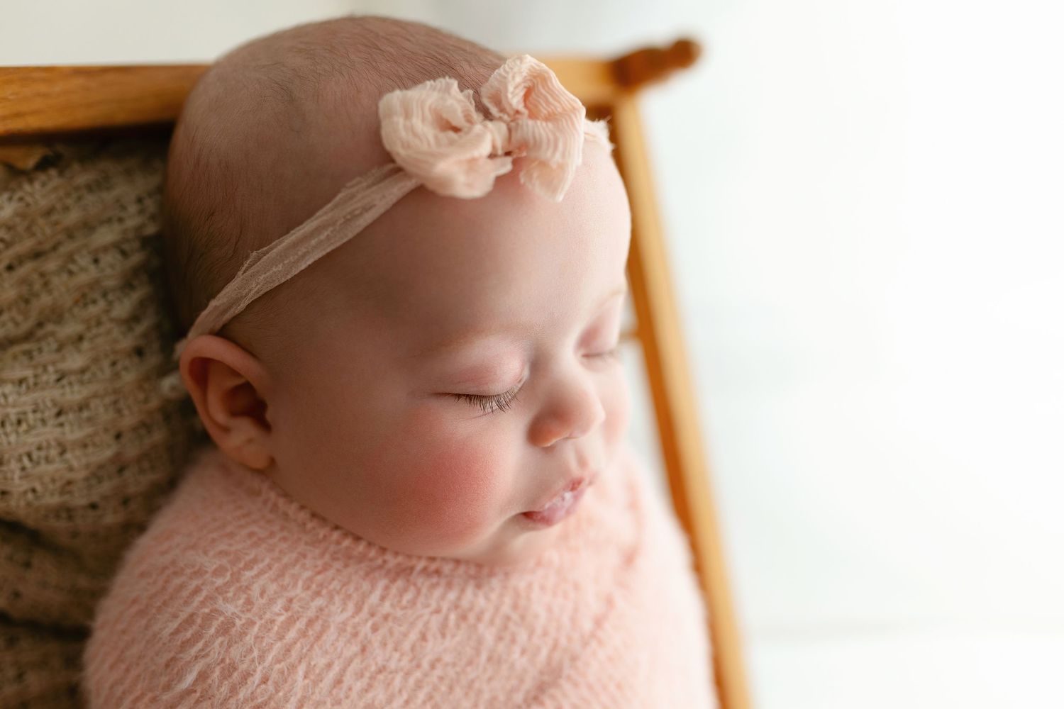 A baby wrapped in pink.  Greenville, SC newborn photographer, Easley SC newborn photographer, Upstate newborn photographer