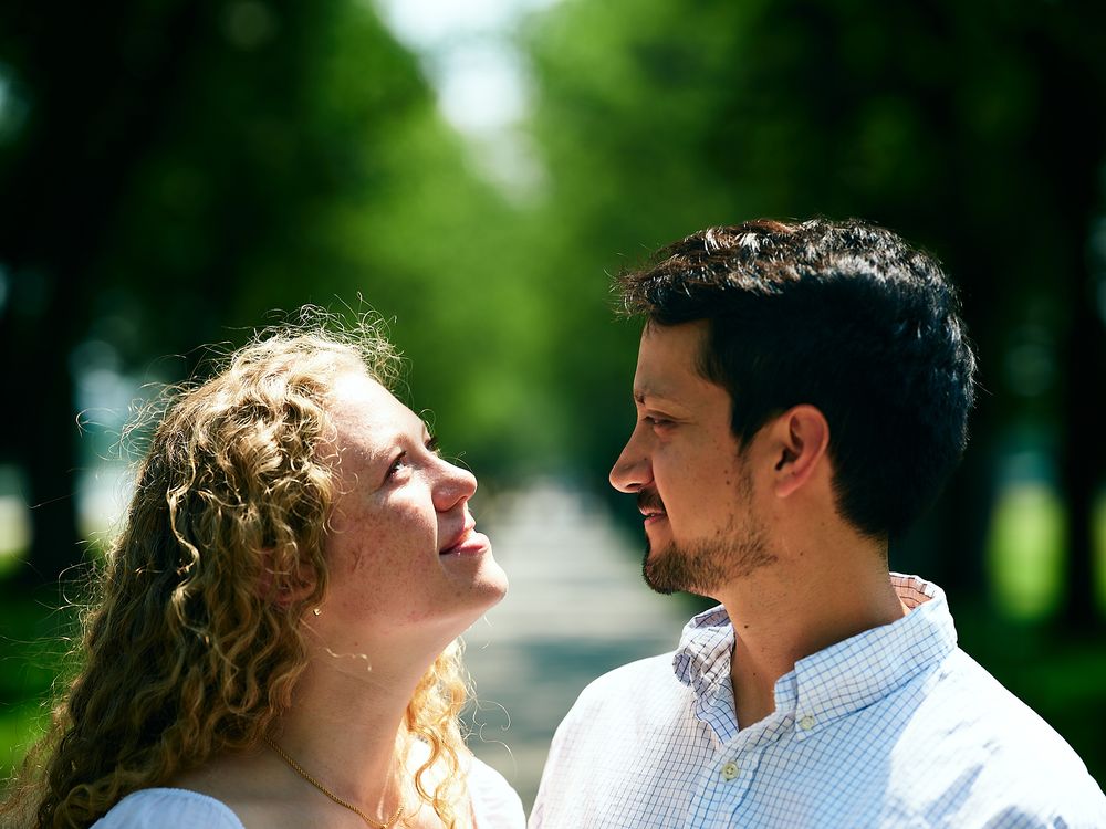 Authentic anniversary photo of couple at the National Mall in Washington DC.