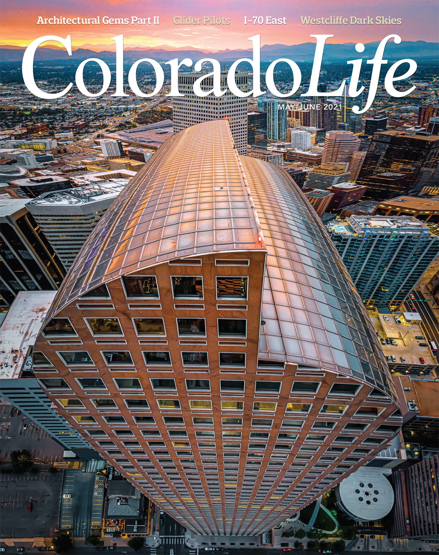 Aerial/Drone cover shot for Colorado Life Magazine by Denver Hospitality, Travel & Tourism photographer Captain Colorado Photography.