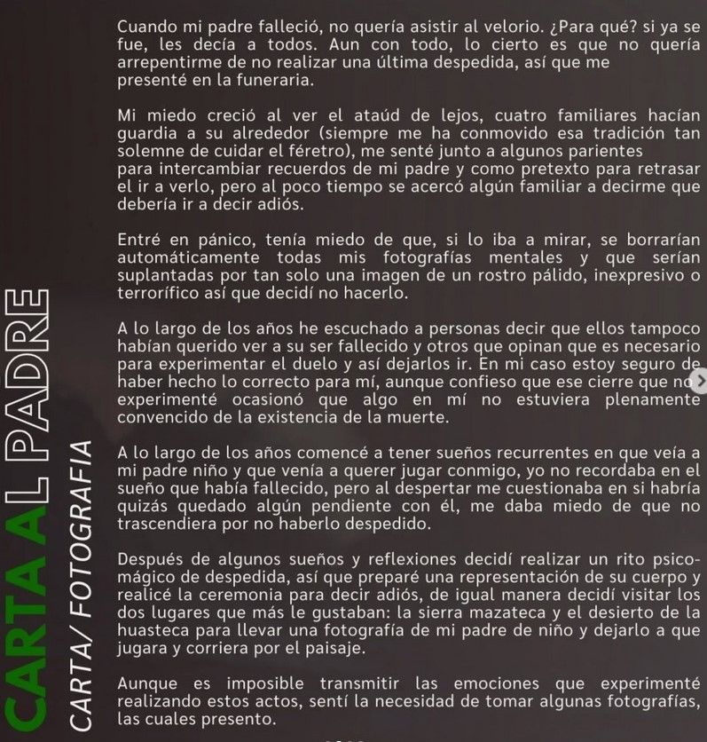 Publicación en el fanzine de ultramar de carta al padre por indraxus