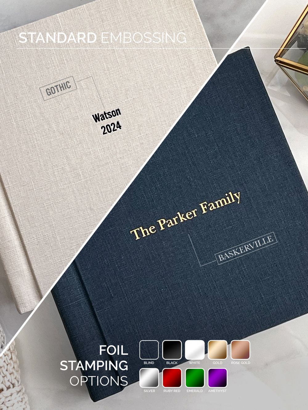 Custom designed, handcrafted wedding albums and heirloom keepsakes by Stefy Hilmer Photography. Timeless custom leather photo books in RI.