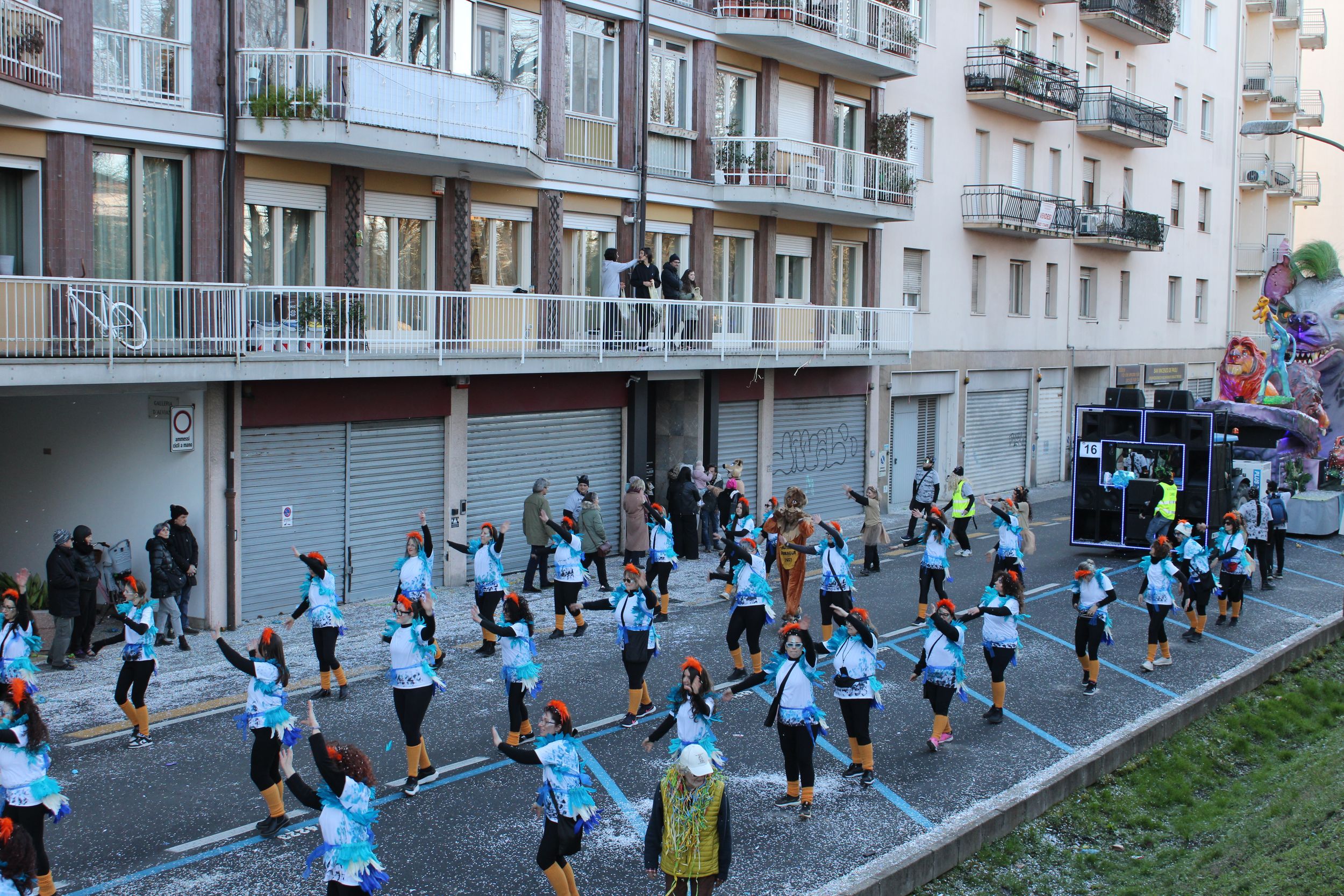 Treviso Carnival Parade 2026. The Coriandolando Group for Pieve di Soligo with the show “The Lion King”.