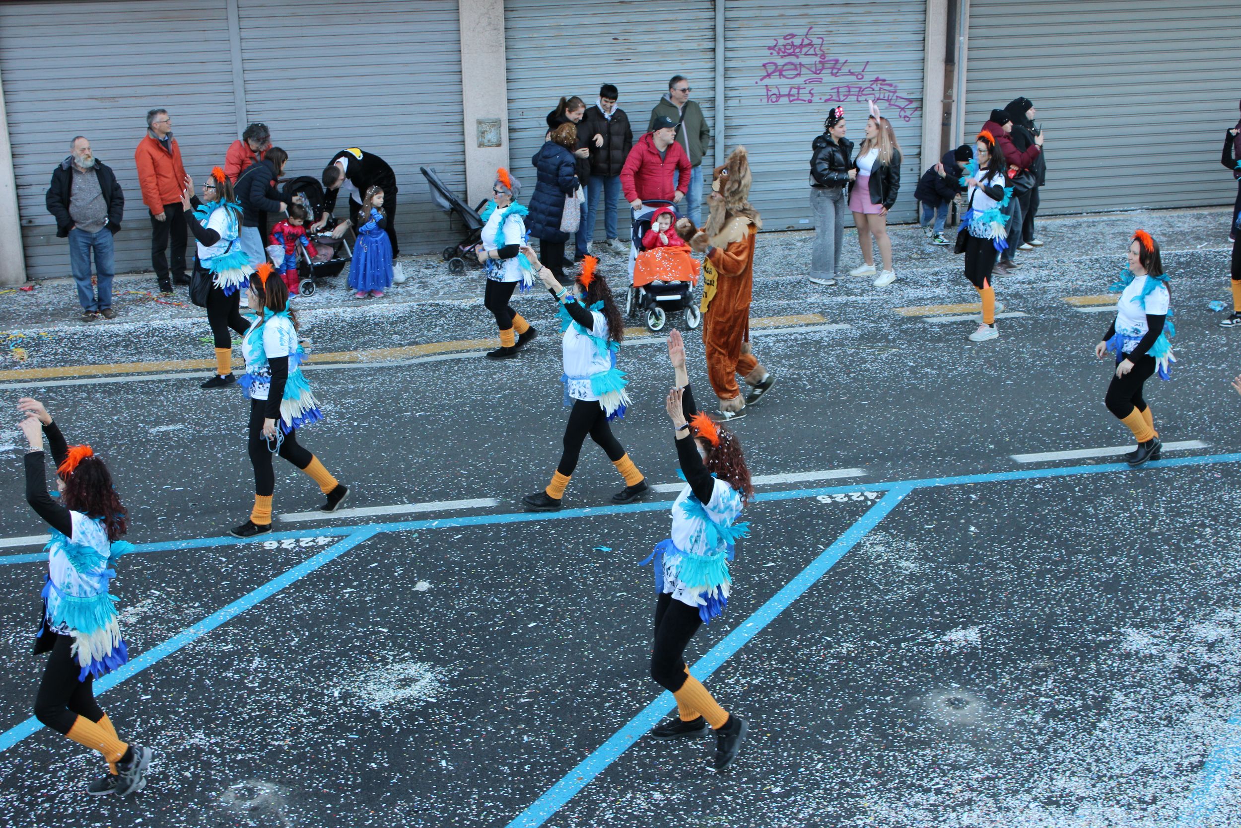 Treviso Carnival Parade 2026. The Coriandolando Group for Pieve di Soligo with the show “The Lion King”.