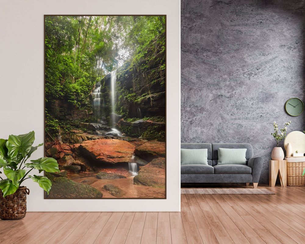 Fotografia autoral Cachoeira das Almas (Tijuca). Quadro decorativo de Paulo Felix. Arte de parede em alta qualidade para salas e escritórios