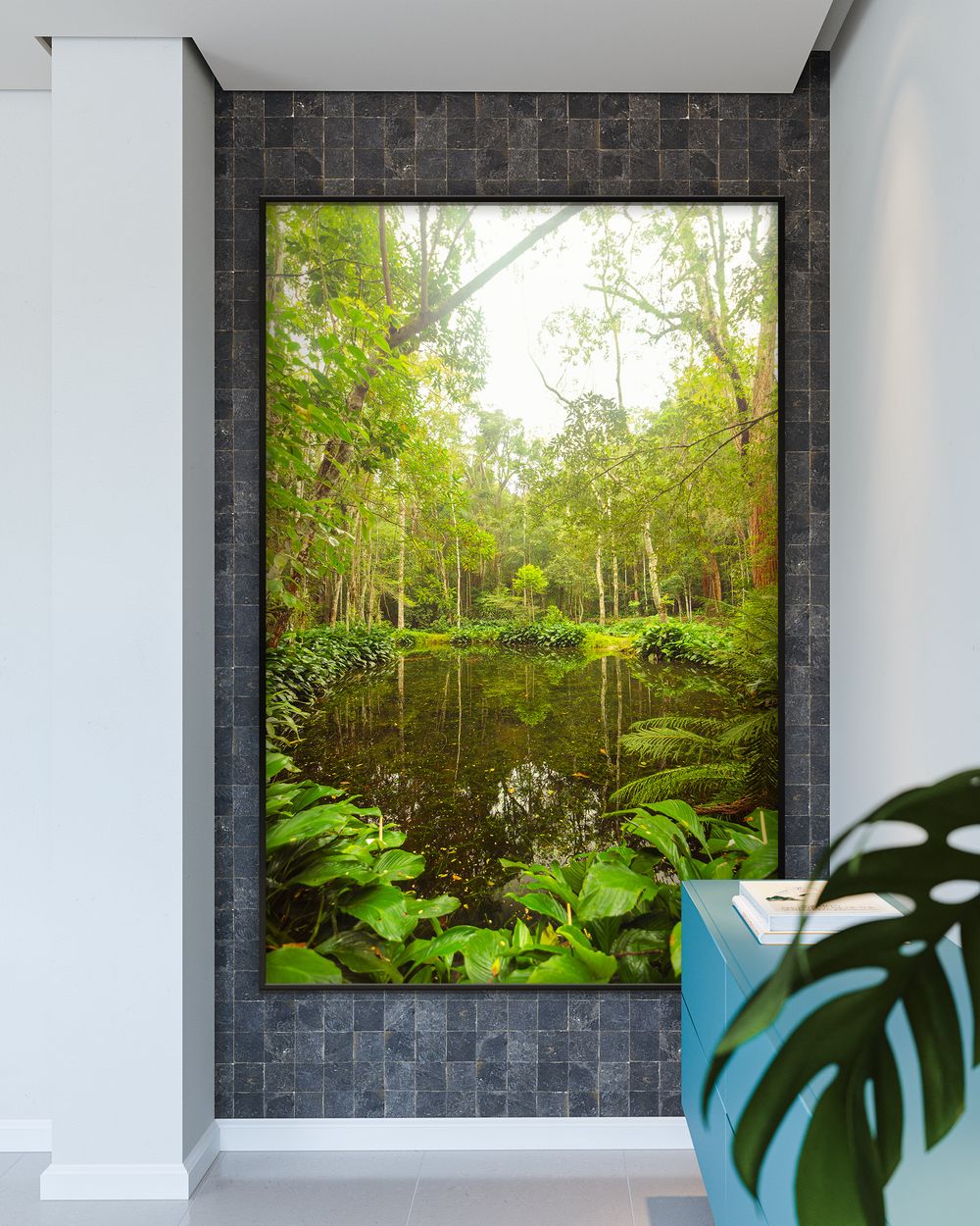 Quadro de natureza para banheiro e spa. Fotografia autoral da Floresta da Tijuca, RJ. Arte fine art para ambientes de relaxamento por Paulo