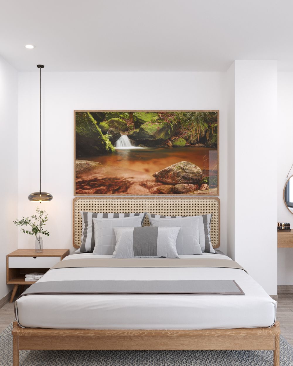 Quadro decorativo para quarto com foto da Floresta da Tijuca. Fotografia autoral de natureza para cabeceira de cama. Arte por Paulo Felix.