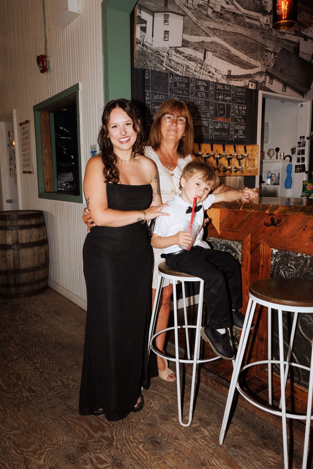 Candid reception photos at Port Rexton Brewery by Newfoundland documentary style wedding photographer Kaitlyn Yvette