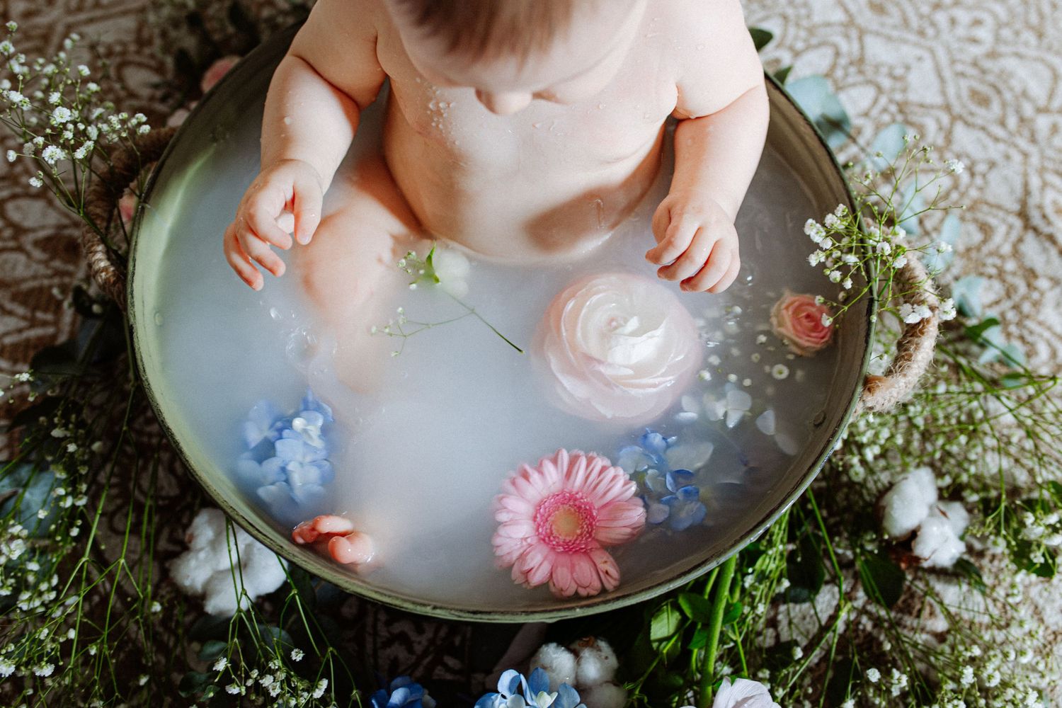 bain bébé fleuri yvelines