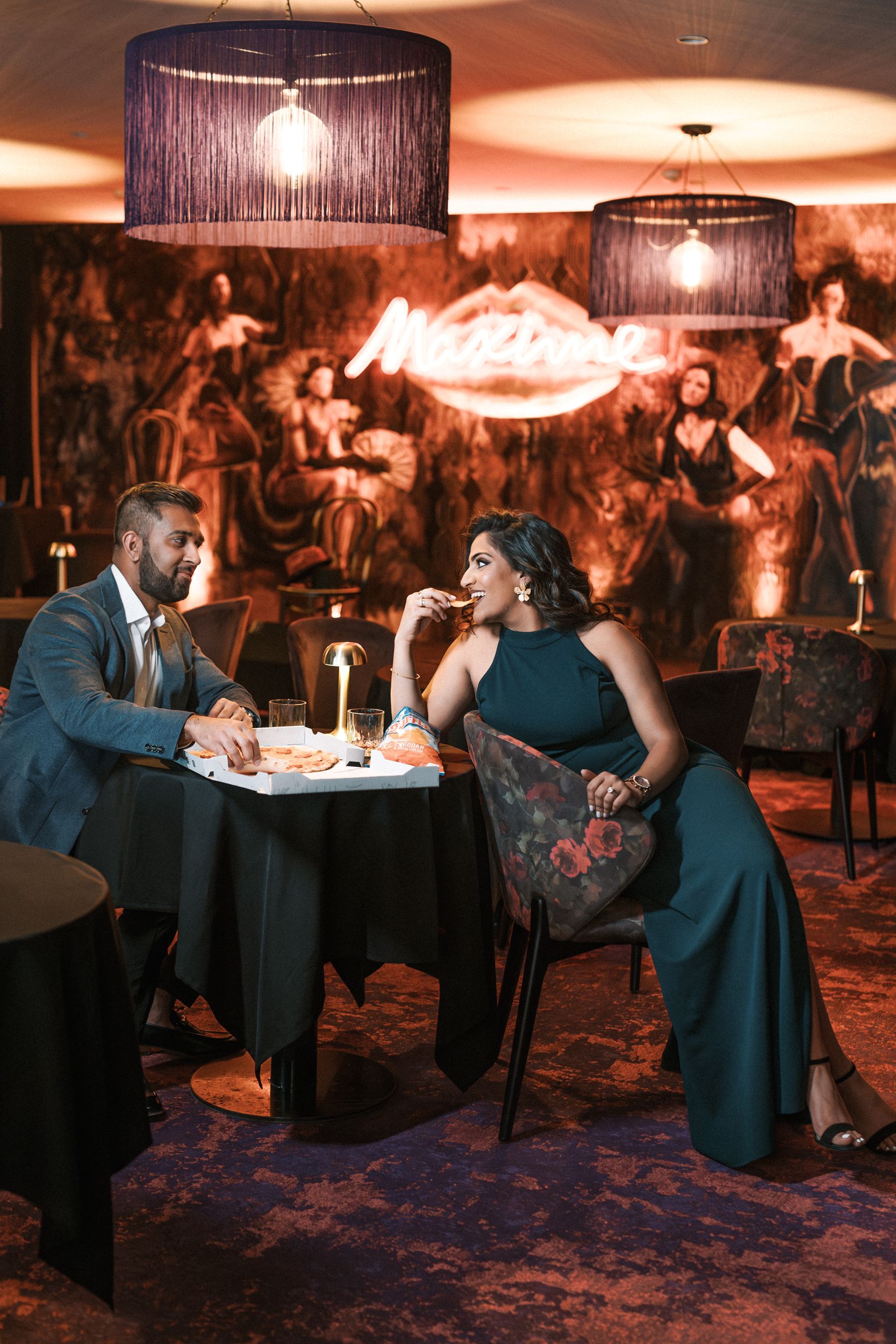 Portugal wedding photographer captures engagement photoshoot at Maxime Hotel Lisbon, with cinematic & editorial photo style