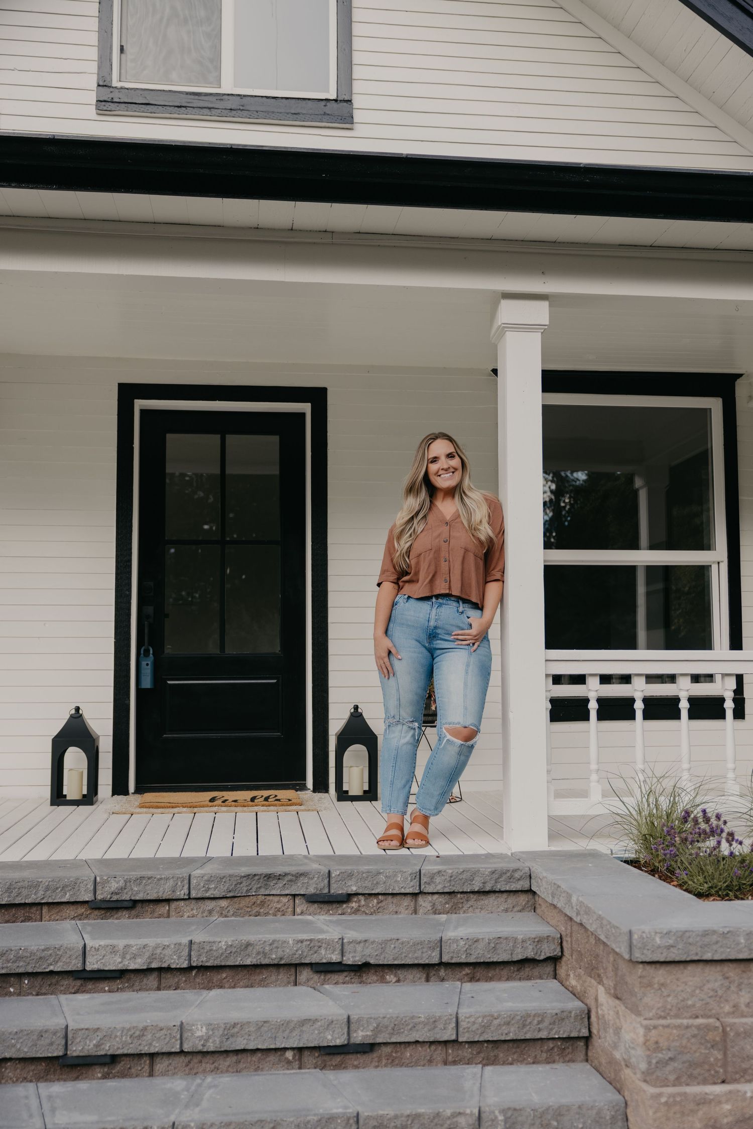 Small business owner posing for lifestyle brand photography
