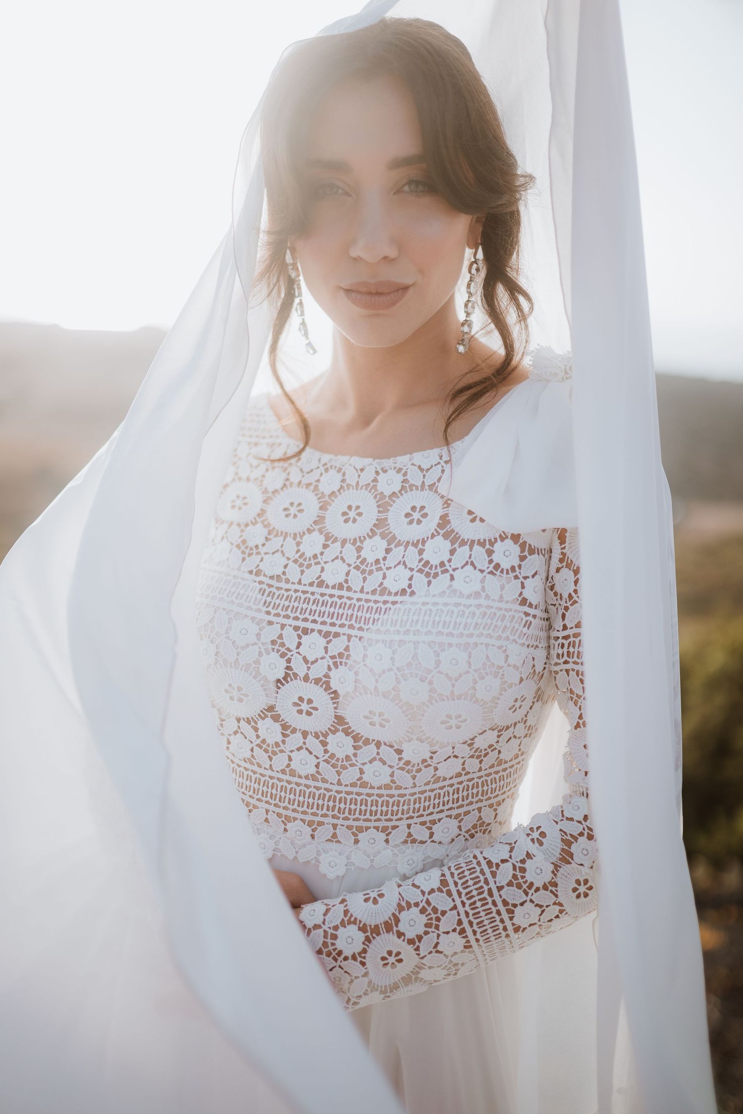 Bride getting ready editorial portrait