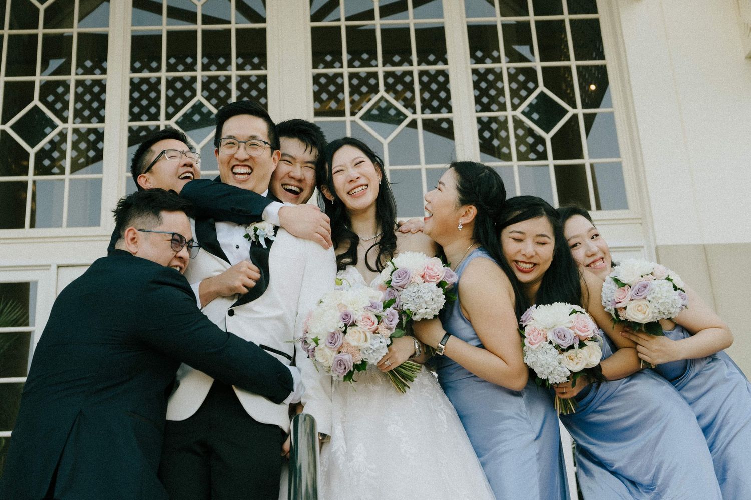 bridal party photoshoot wedding at InterContinental Sanctuary Cove, by Gold Coast wedding photographer"