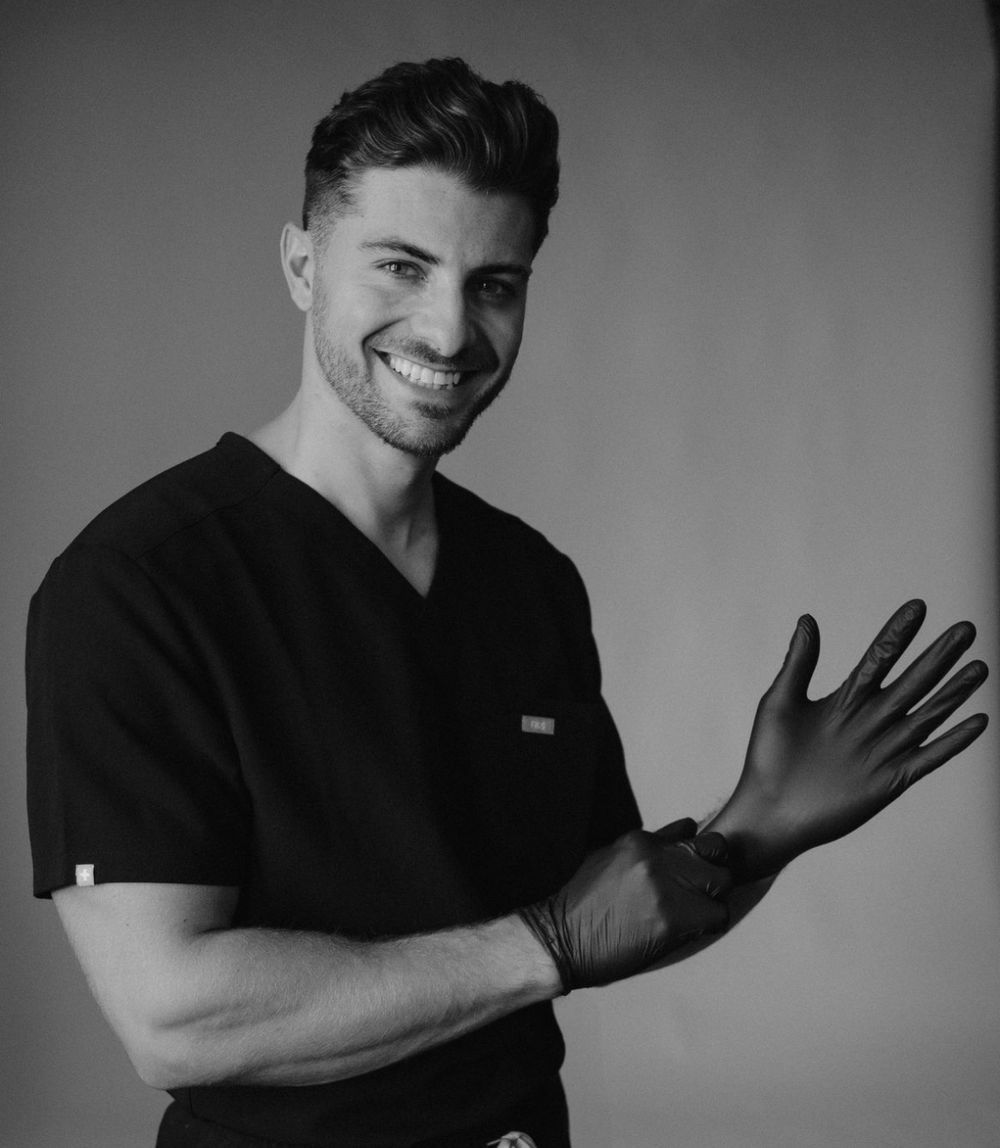 Black and white photo series showing expressive hand gestures and poses against a simple background.