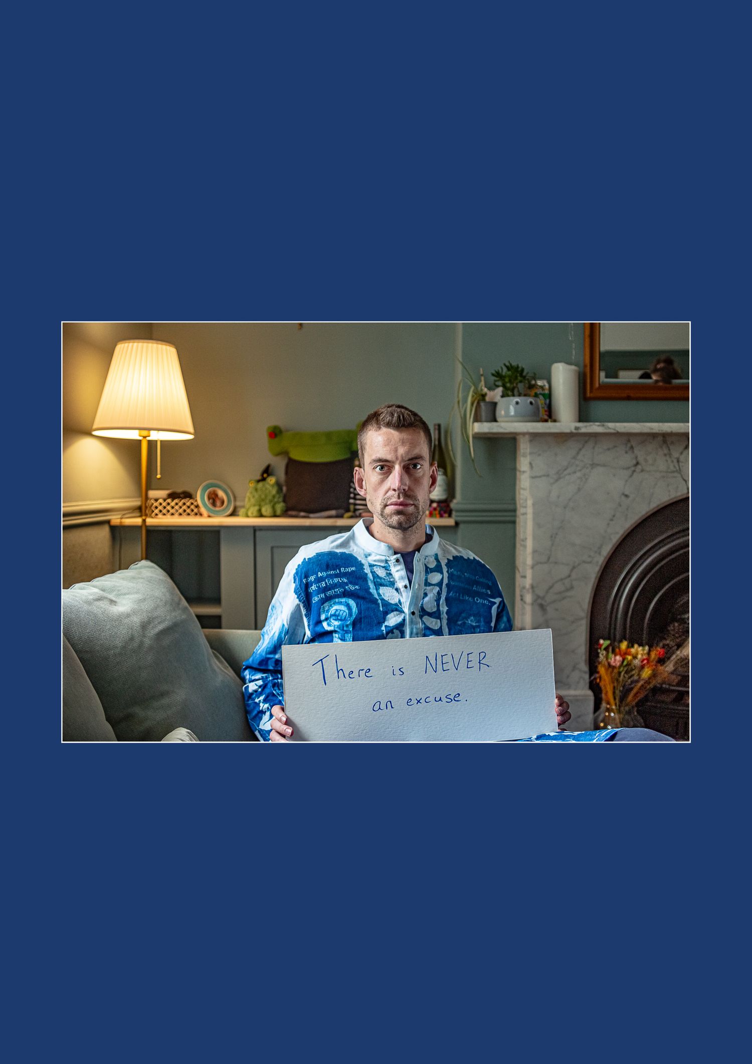 '16 Days of Activism against Gender-Based Violence',  #portraits of men wearing a cyanotype garment to show zero tolerance allyship