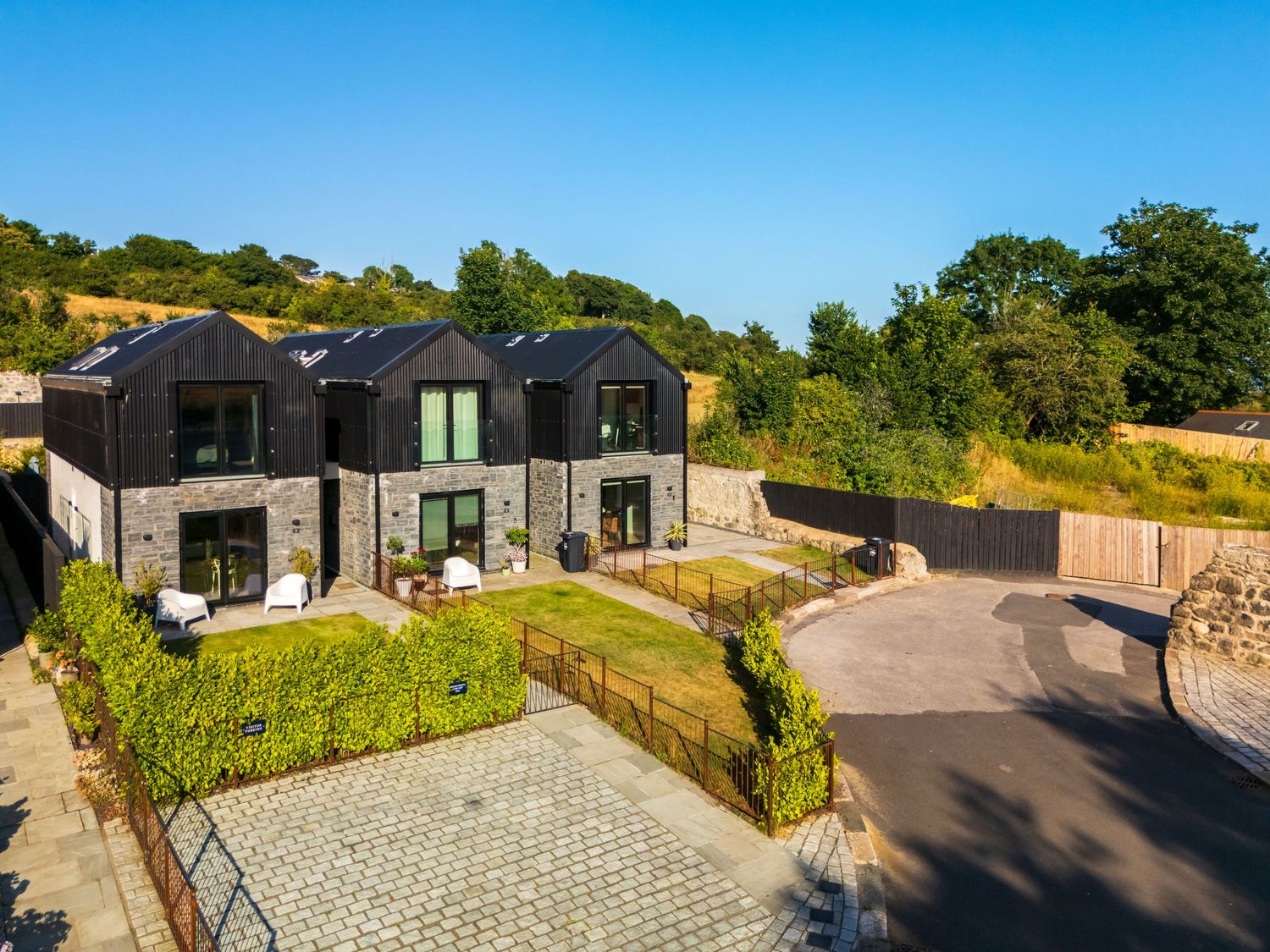 drone aerial image of the nest, cornwall