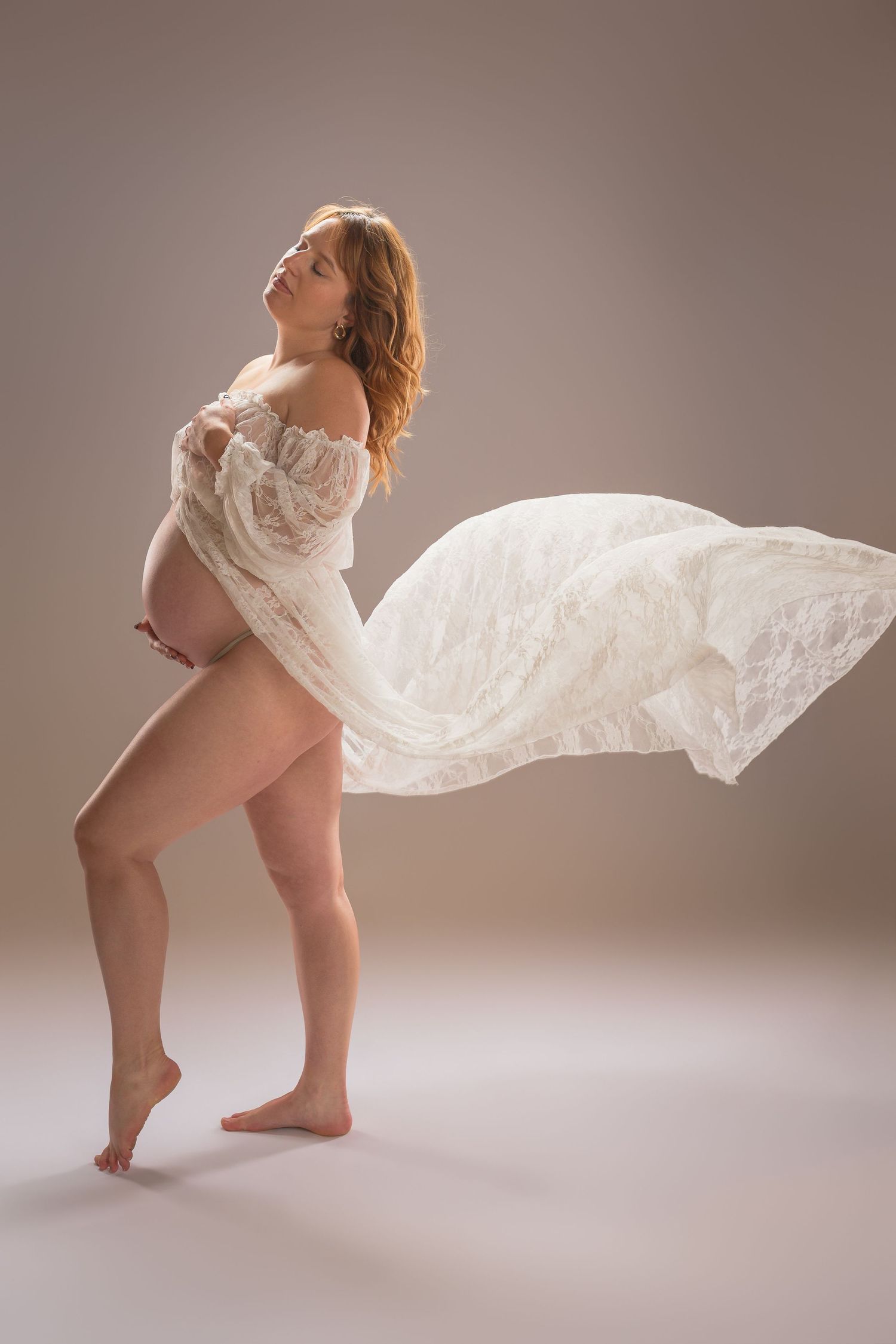 Séance photo grossesse en Studio en centre Alsace