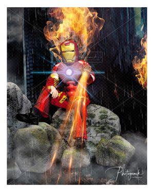 Iron Man Superhero Photo Shoot. Armageddon City Photo Experience. Photogemik Photography Studio Bradford, West Yorkshire