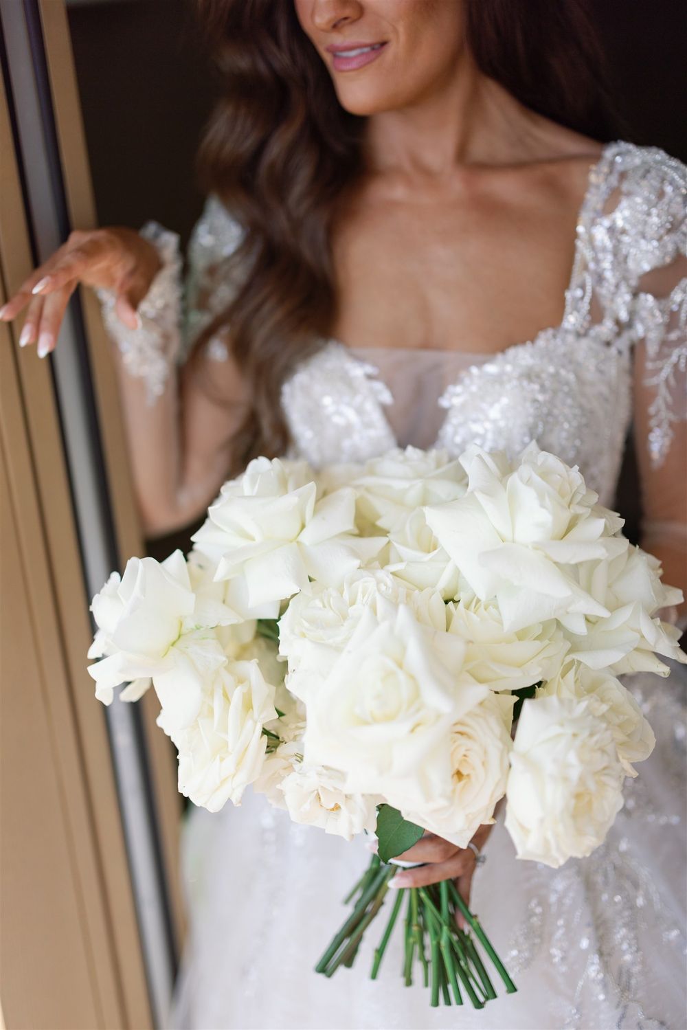 The bridal bouquet of an Italian-American bride getting married at Lake Garda