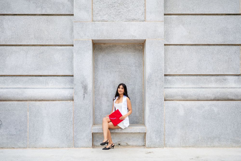 A series of architectural photographs showing concrete walls and steps in a minimalist urban setting.