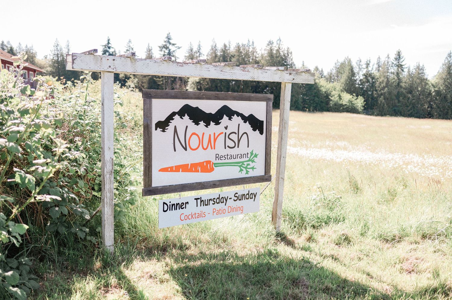 Nourish restaurant sign