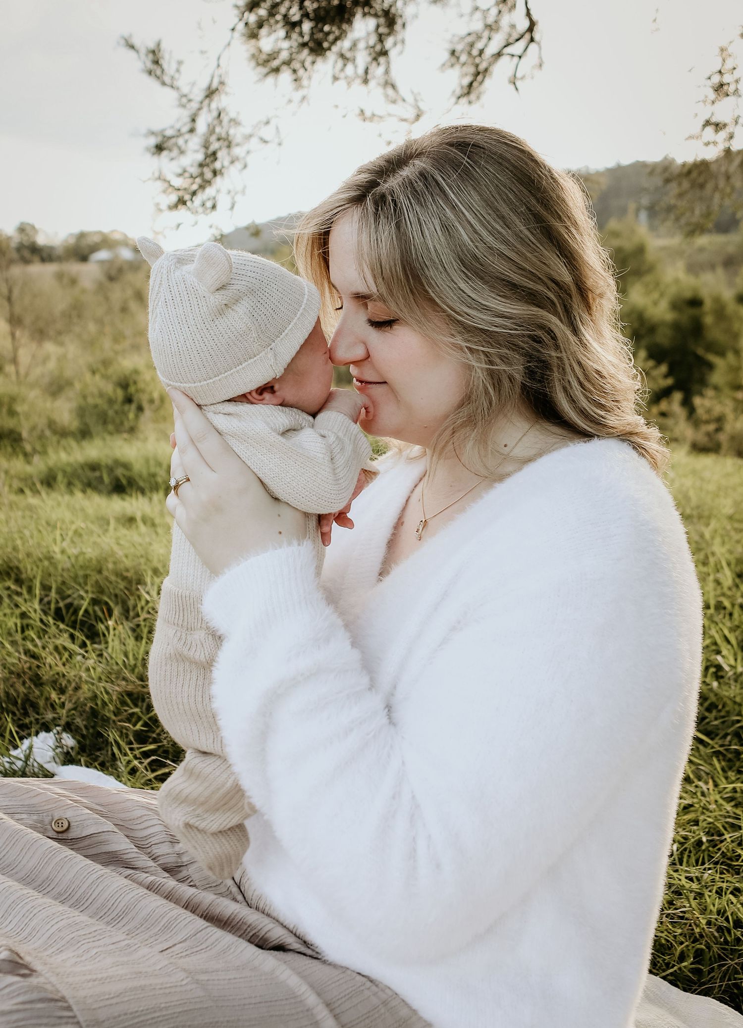 Mum and son share moment together during newborn session