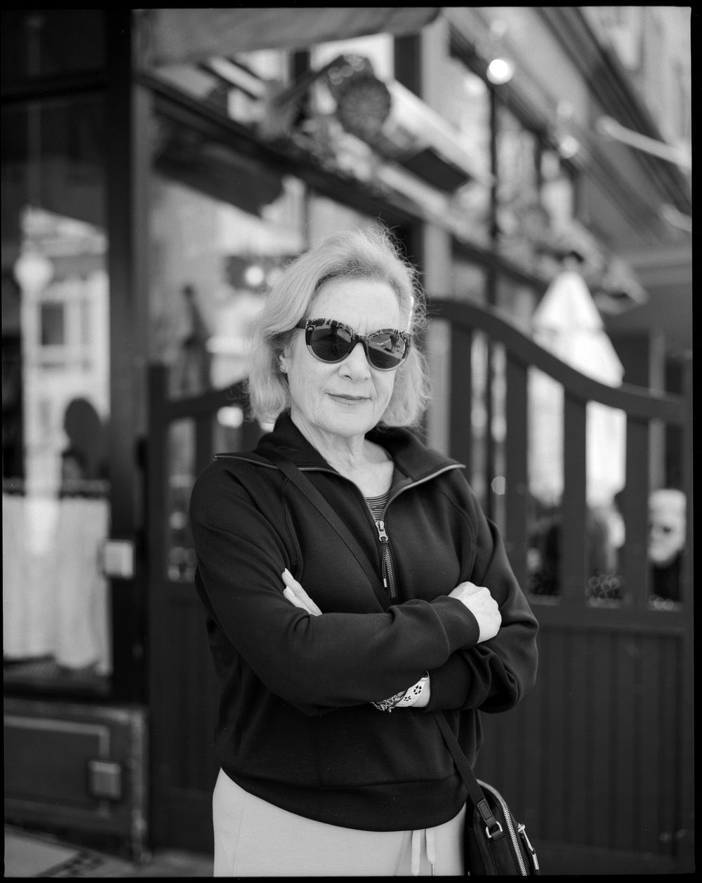 A portrait of a subject made with black and white medium format film