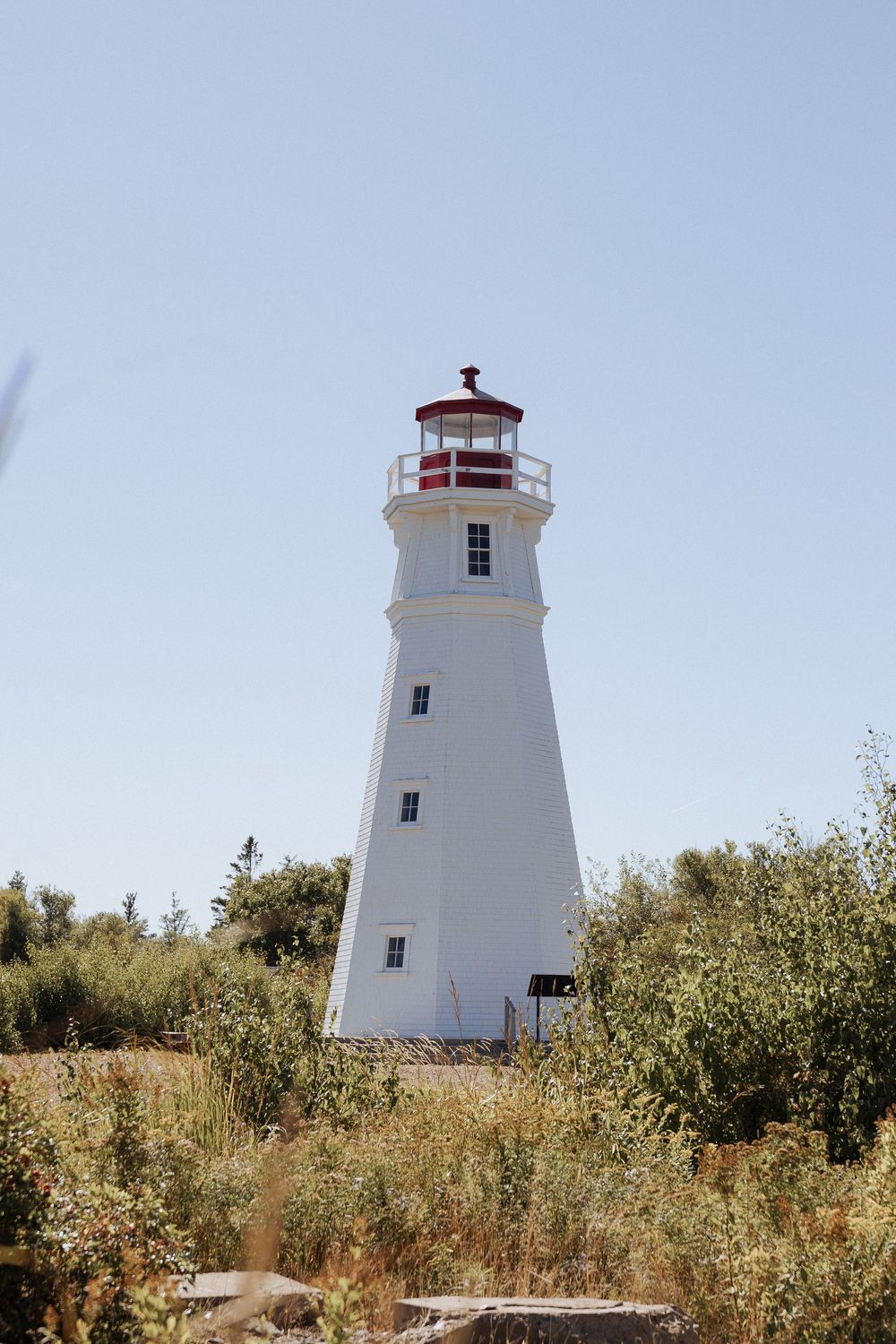 Lighthouse at Cape Jourimain wedding elopement photography Port Elgin wedding photography Confederation Bridge wedding PEI