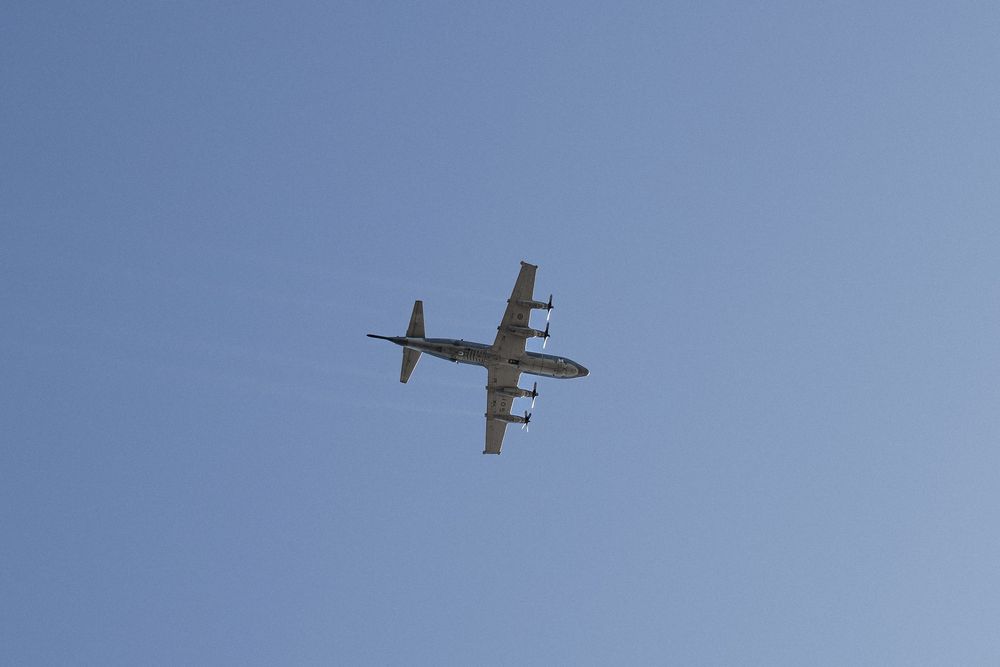 airplane flying over Moncton New Brunswick