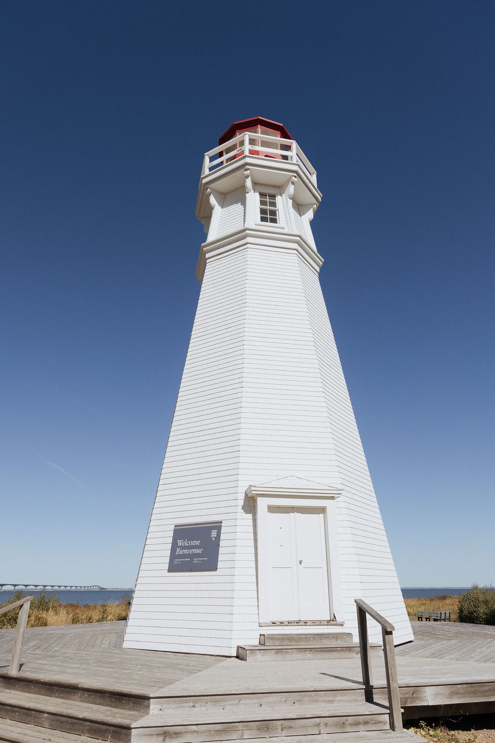 Lighthouse at Cape Jourimain wedding elopement photography Port Elgin wedding photography Confederation Bridge wedding PEI