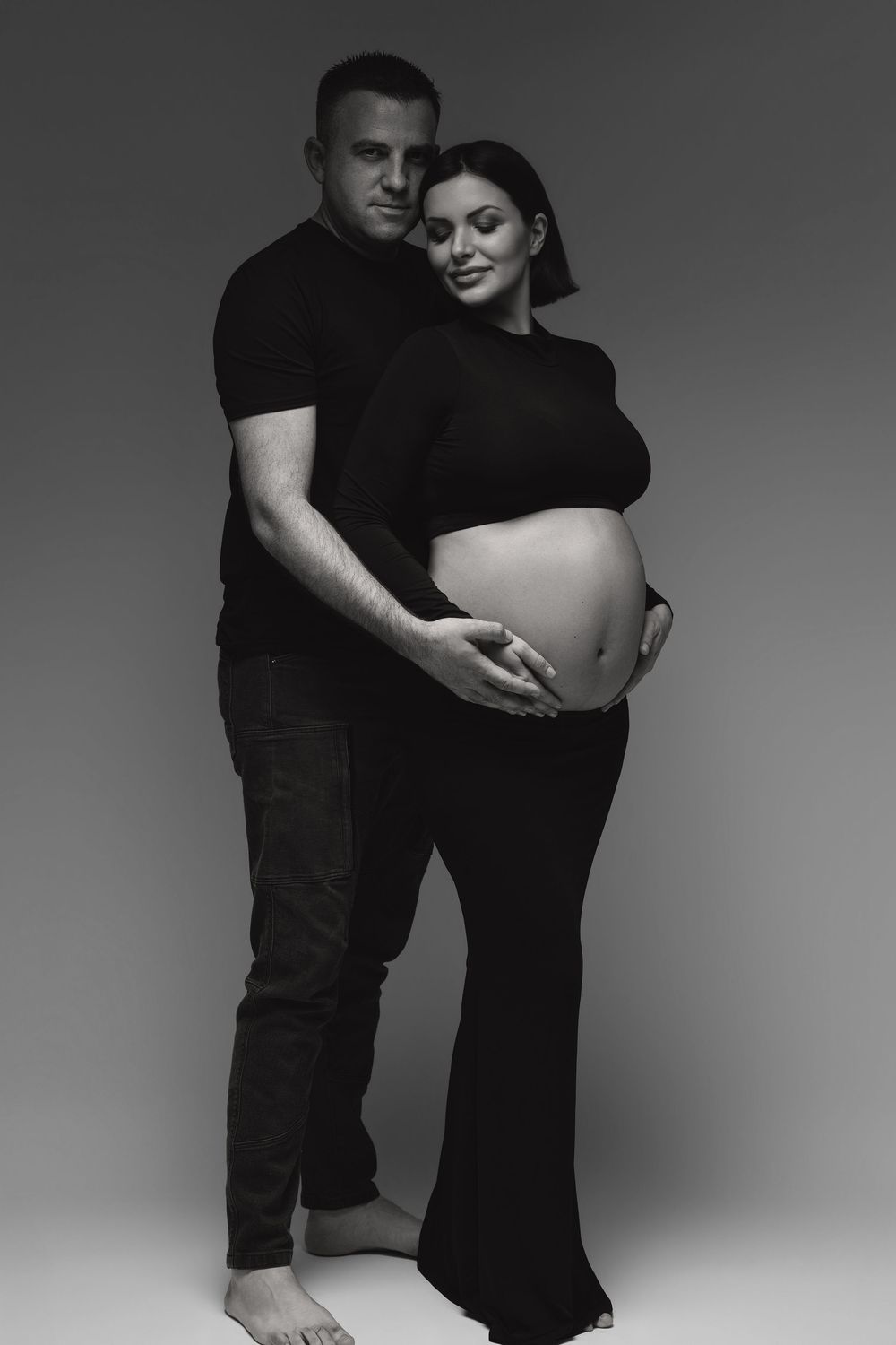 Elegant  Studio Maternity Session in Miami Florida
