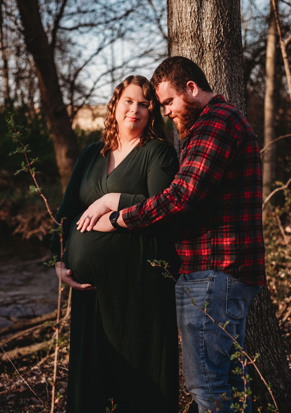 Maternity Couple in the woods