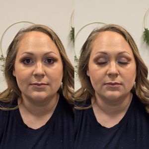 Front-facing portrait sequence in natural lighting wearing dark clothing.