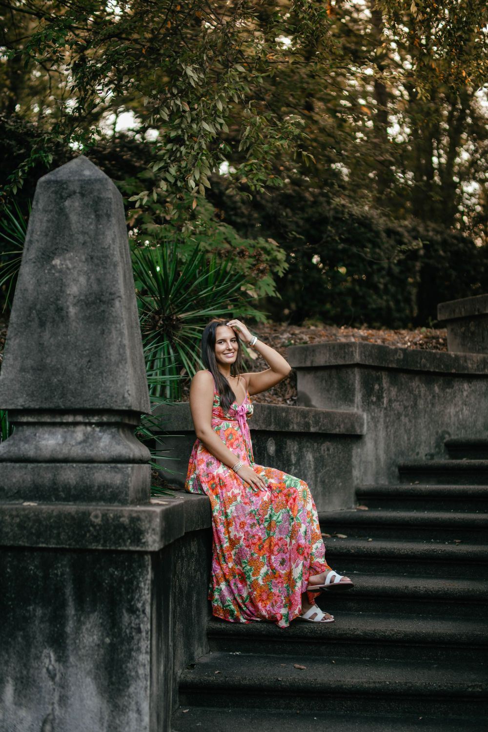 High school senior at the Atlanta History Center for senior photos