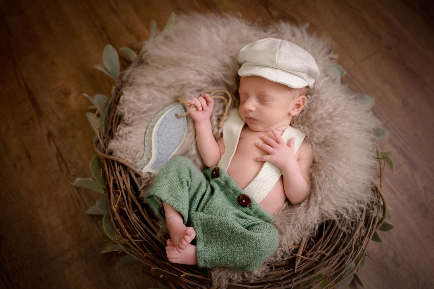 Newborn photoshoot photographer Saskatoon, fishing theme baby newborn boy
