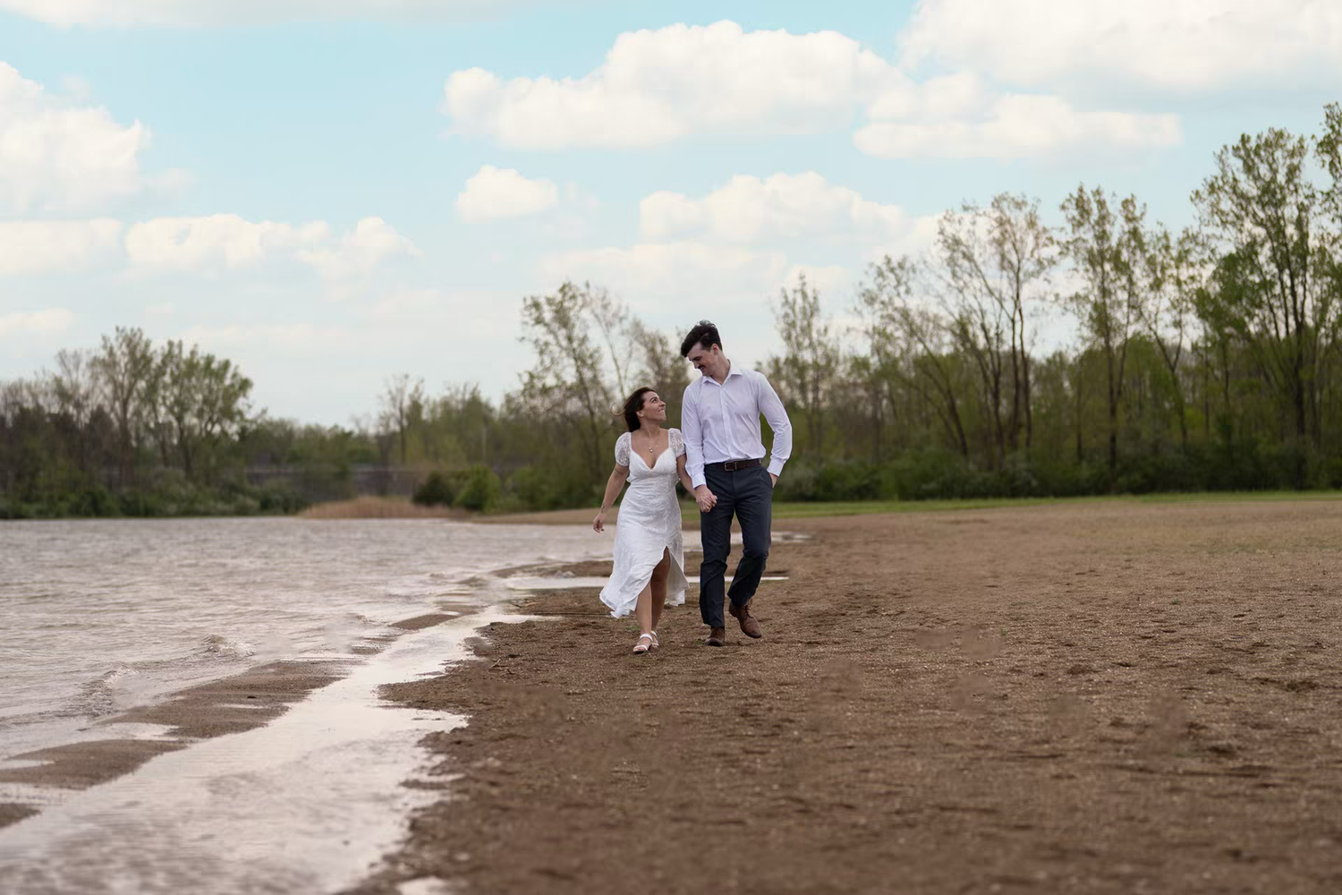 Alum Creek Beach Engagement adventure Photo