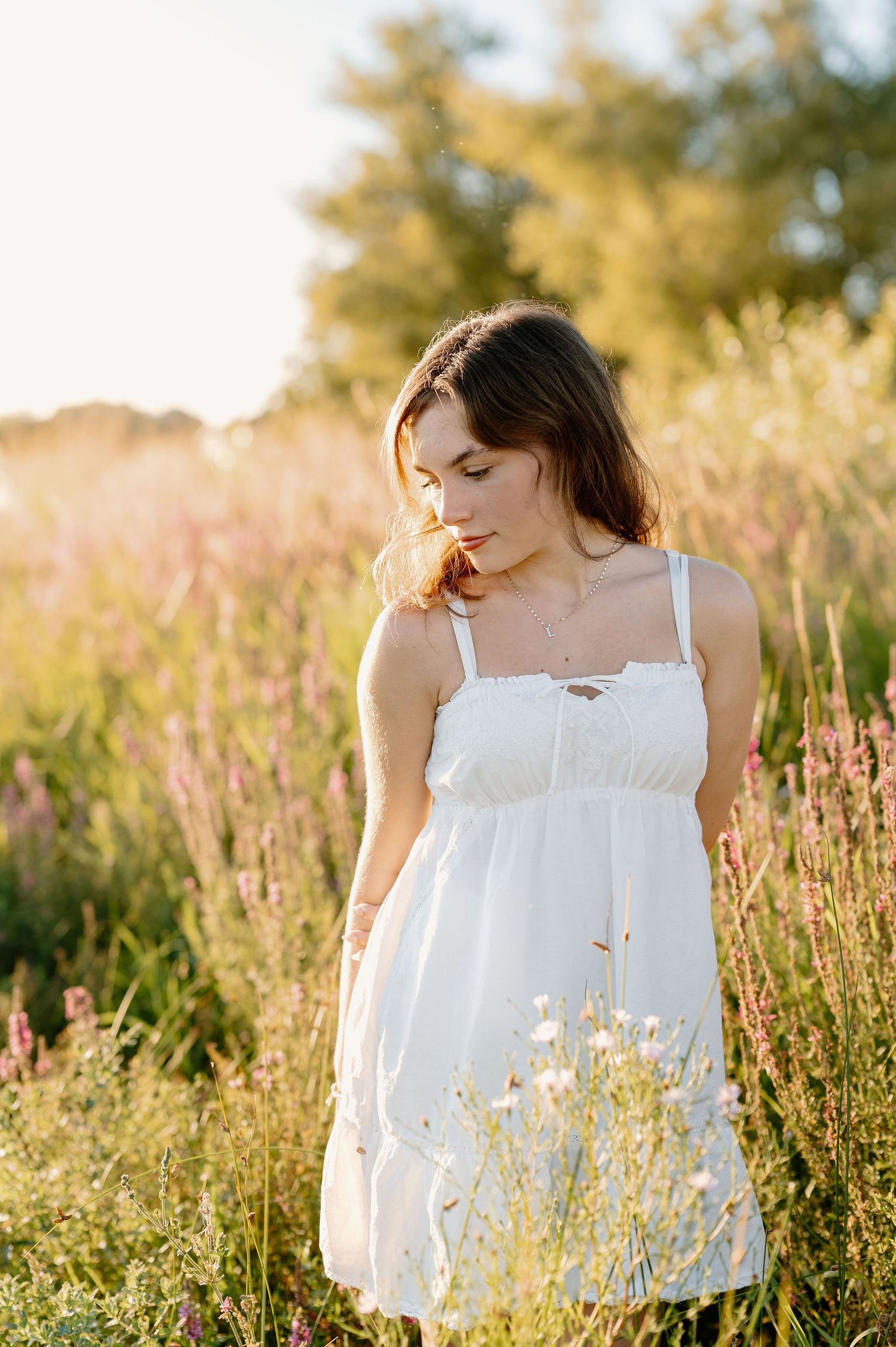 Wildflower senior photos in Tri-Cities, WA