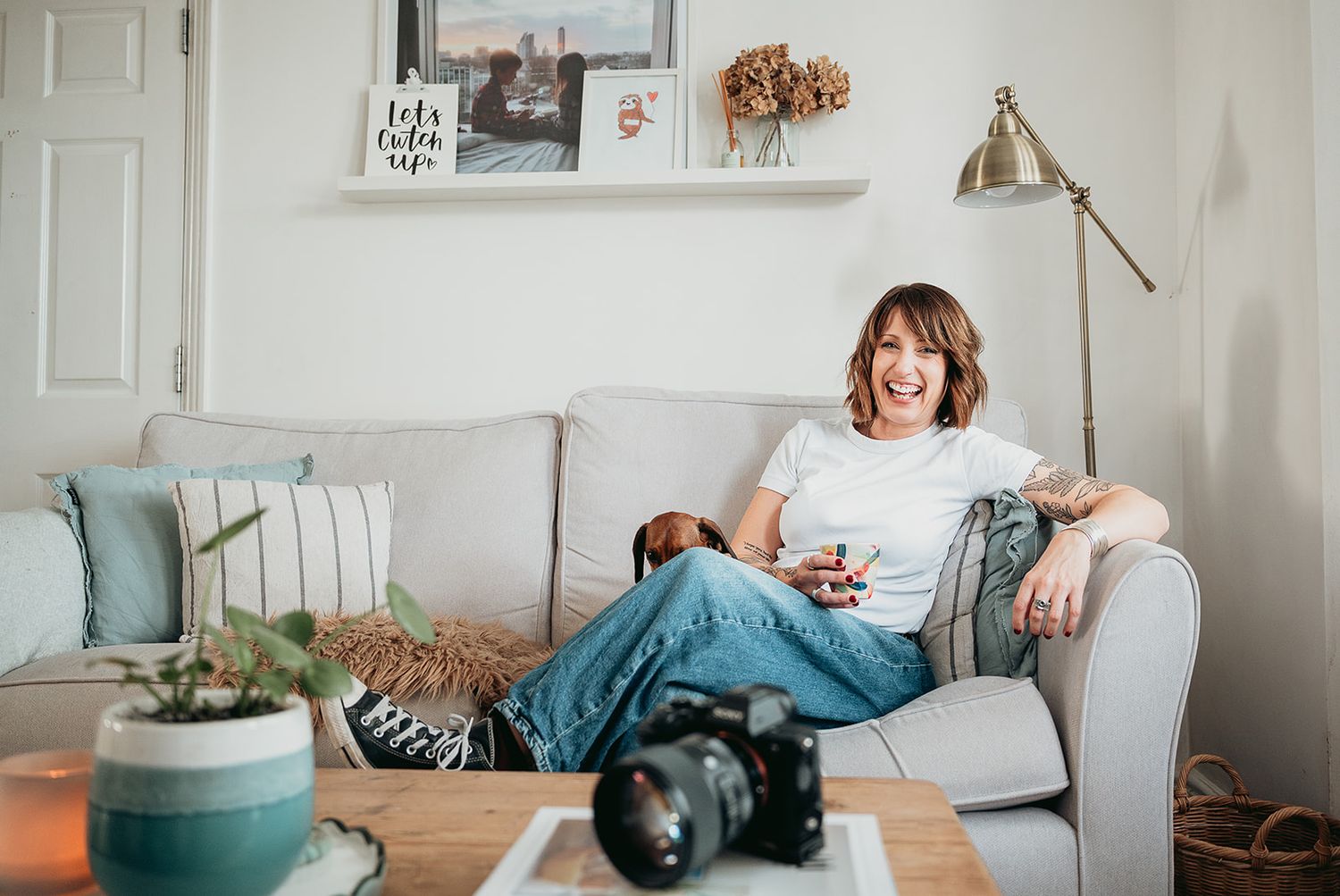Behind the scenes of a lifestyle brand photography session in Kent